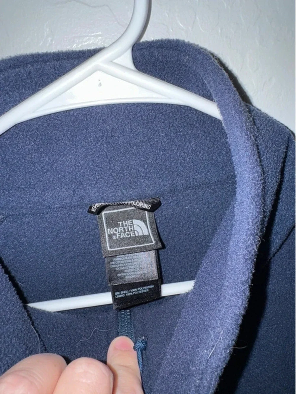 The North Face Jacket Mens Size Large Blue Full Zip Fleece Mock Neck